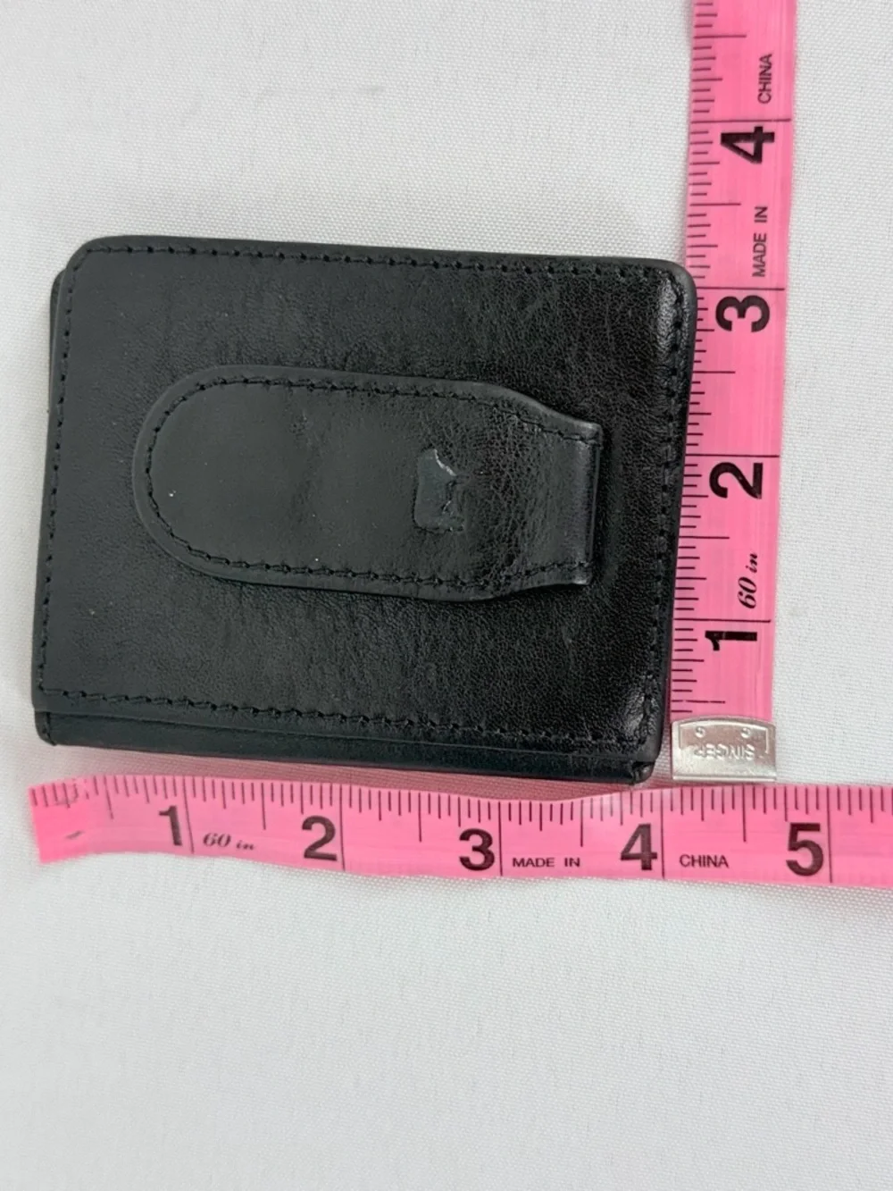 WILL Black Leather Slim Credit Card Wallet